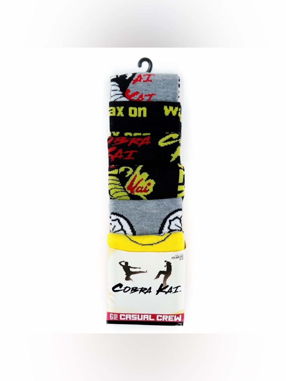 New Cobra Kai The Karate Kid Crew Socks Mens Gift Set Netflix TV Movie Fan Gift